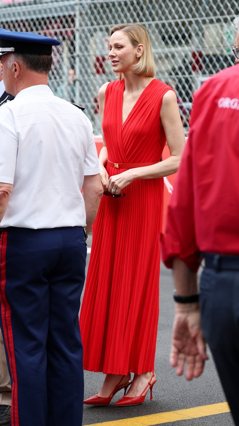 charlene red dress