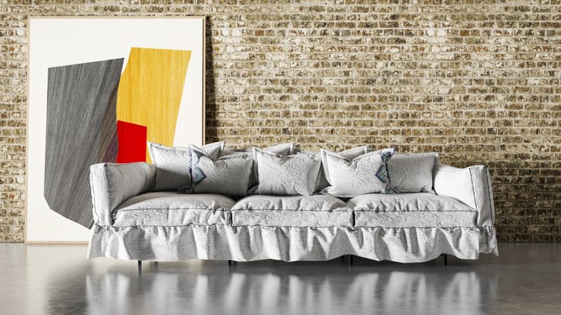 sofa with skirt